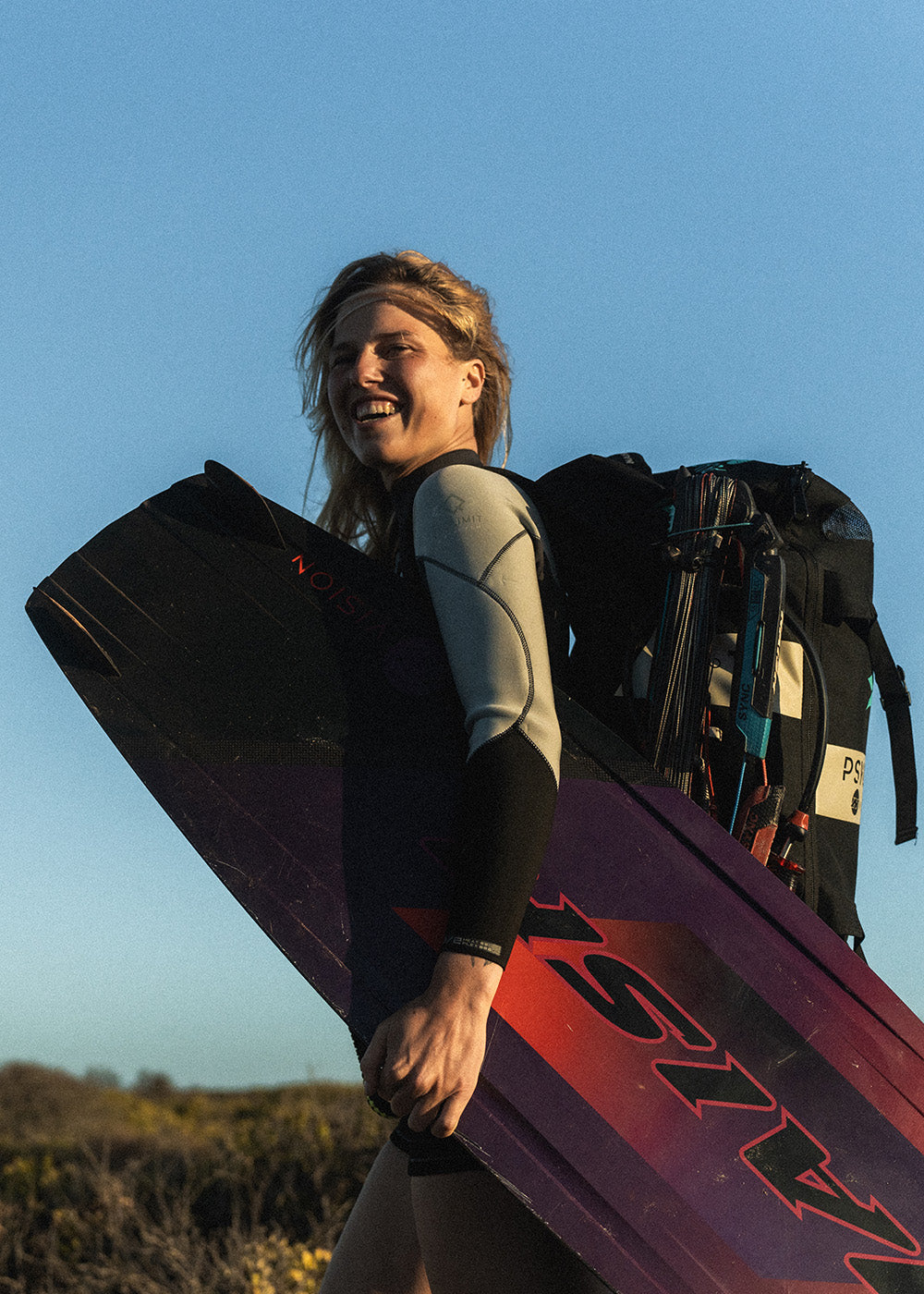 Prolimit Fire Sunset Shorty Free-X 3/2 met kiteboard en tas