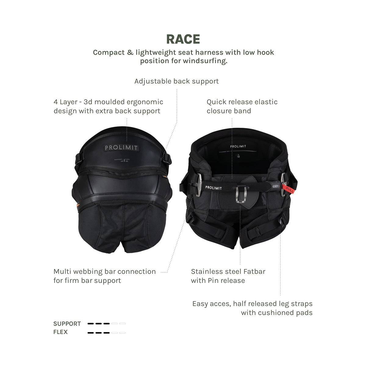 Race Windsurf Seat Harness