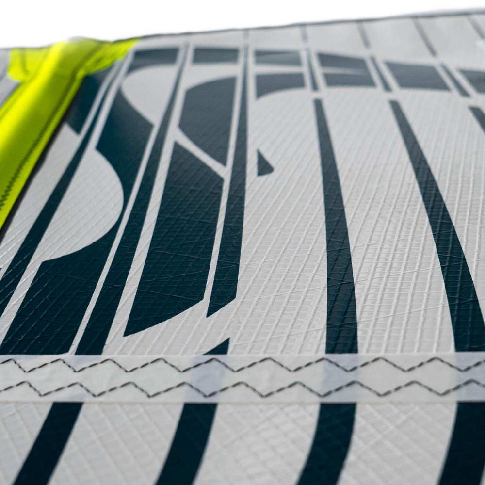 Close-up van de infusion printing in het zeildoek van Simmer Style