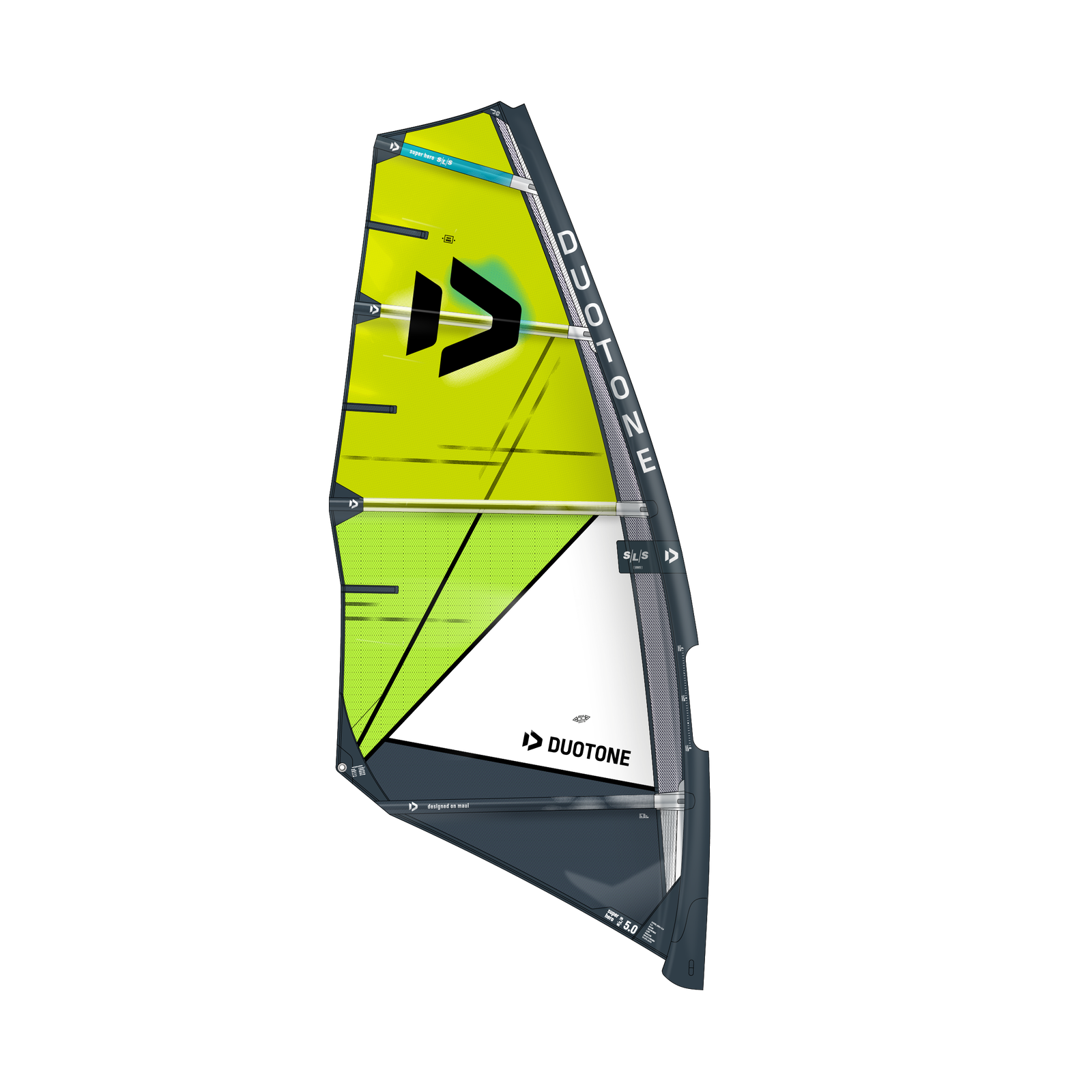 Duotone Super_Hero SLS 2026 wave zeil Yellow/Grey