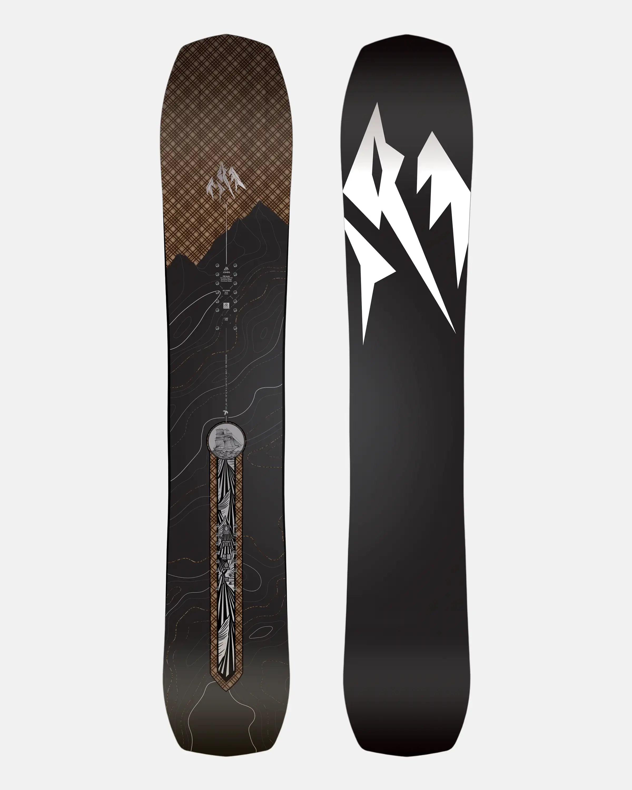 Jones Men's Flagship Pro, topsheet en base naast elkaar