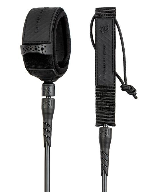 Creatures Longboard Ankle Leash 9 voet zwart - detail manchet - GearFreak