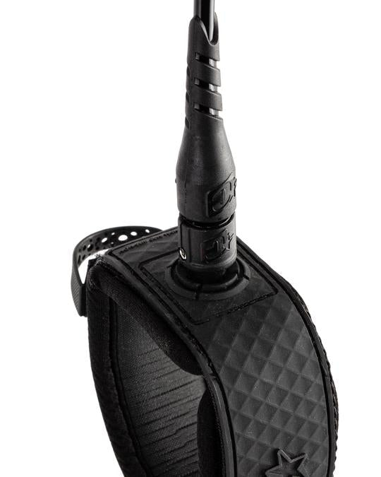 Creatures Longboard Ankle Leash 9 voet zwart - detail swivel - GearFreak