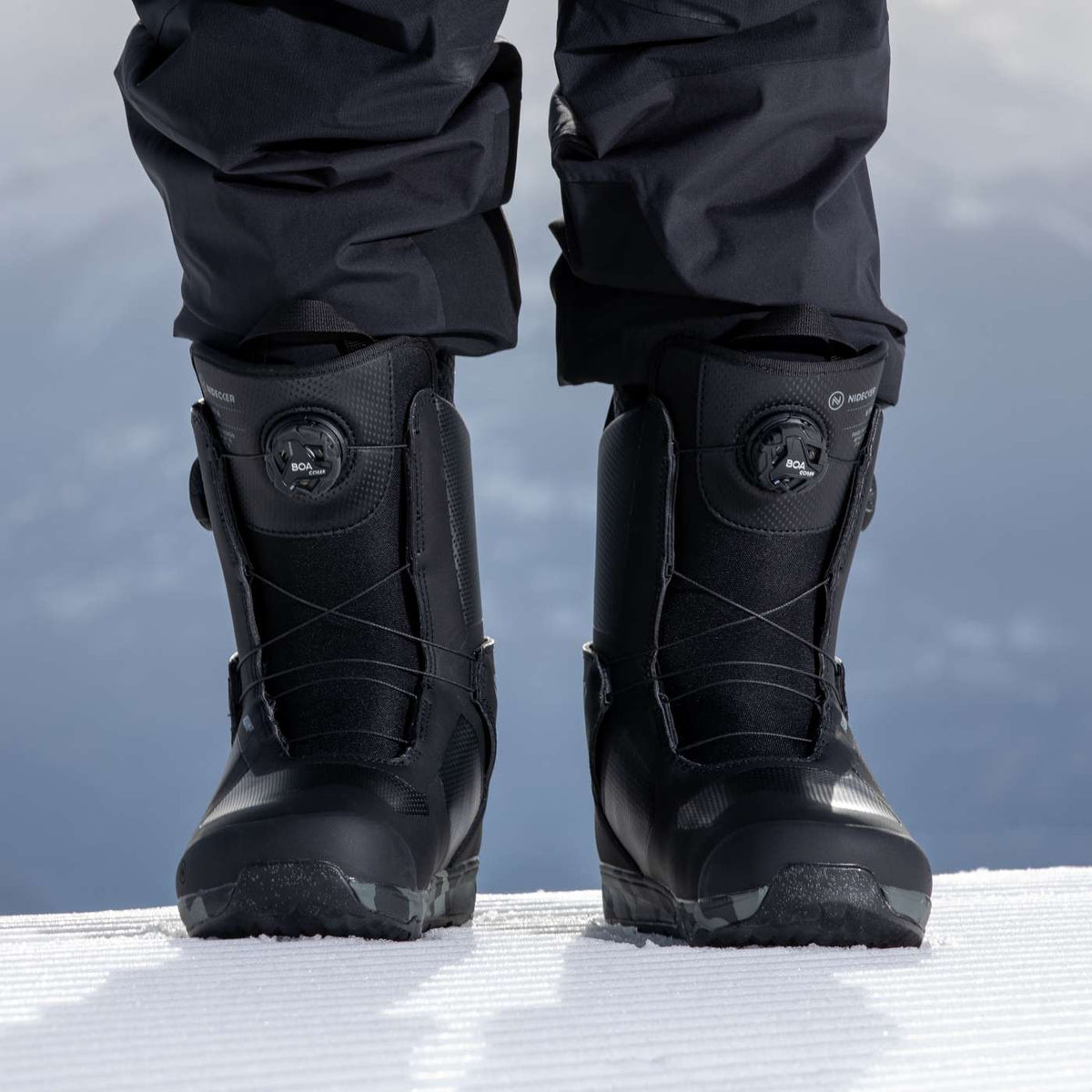Nidecker Kita snowboardschoenen zwart op de piste