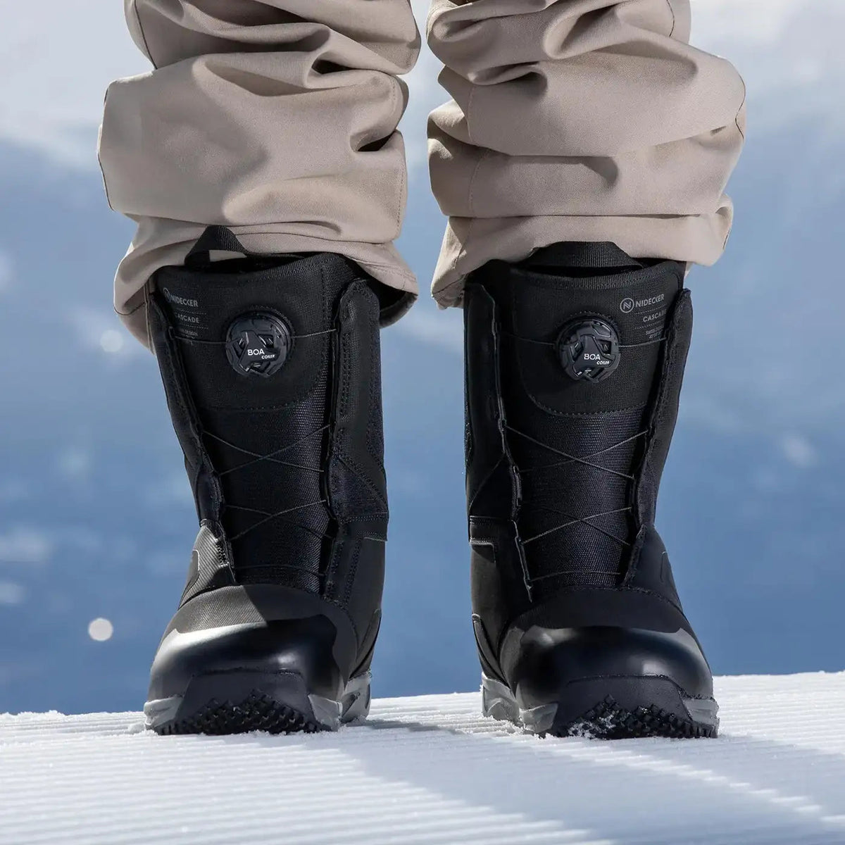 Nidecker Cascade snowboardschoenen zwart op de piste