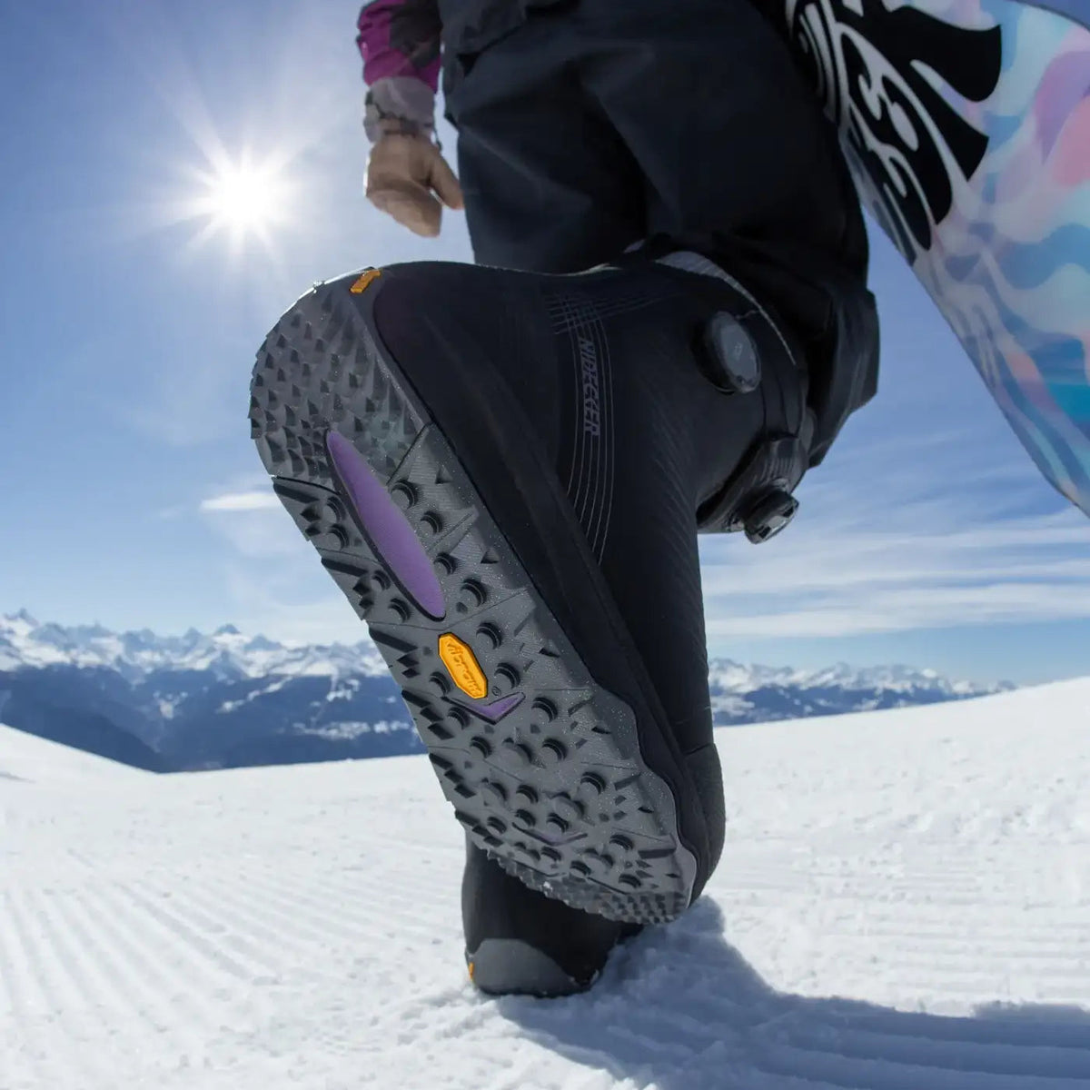 Nidecker Kita APX snowboardschoen zwart in de sneeuw