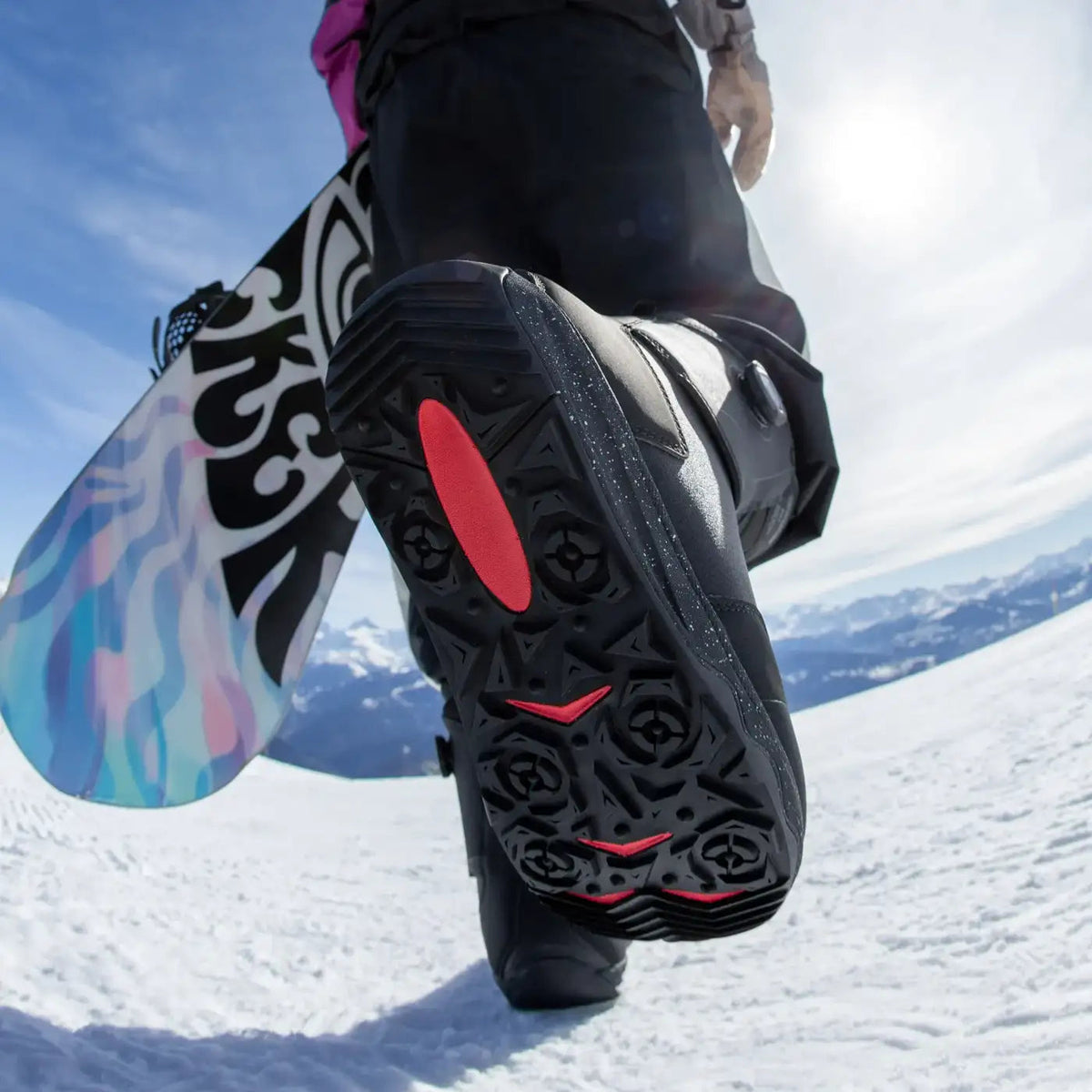 Nidecker Rift snowboardschoen zwart in de sneeuw