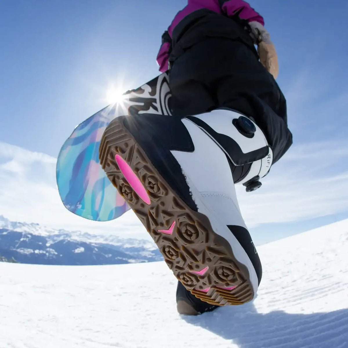 Nidecker Rift snowboardschoen Ned-kleurstelling in de sneeuw