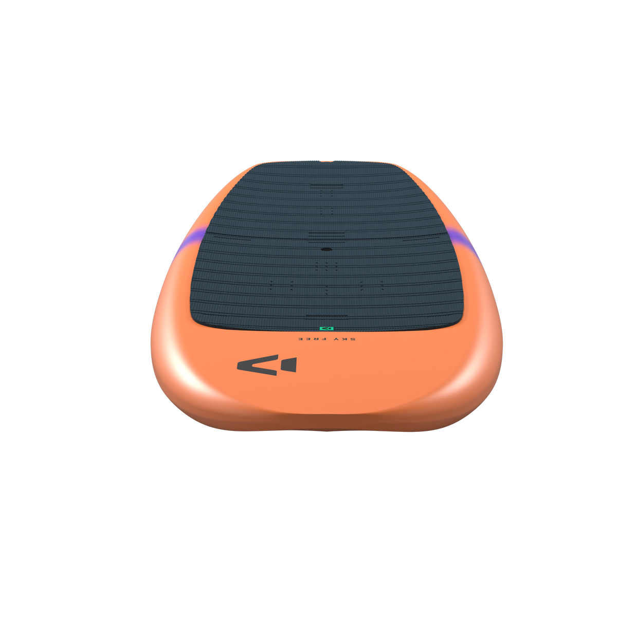 Duotone Sky Free DST 2026, licht verlaagd dek met deckpad gezien vanaf de tail