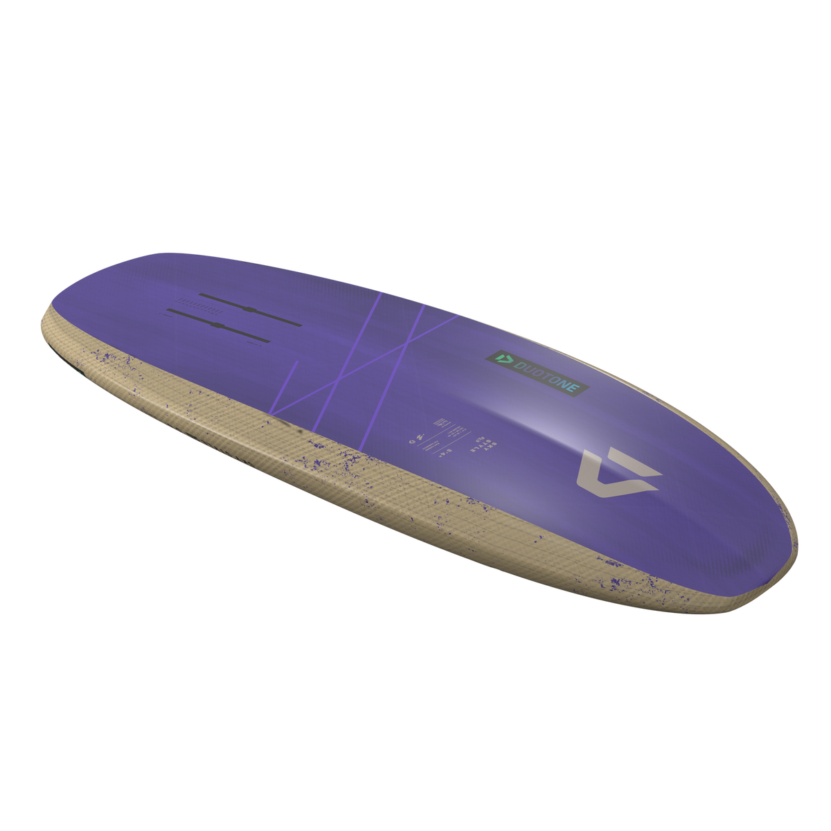 Onderkant met carbon foiltracks van de Duotone Sky Style SLS 2026