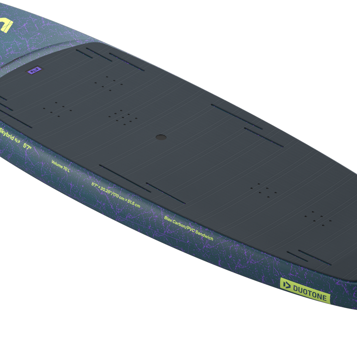 Duotone Skybrid SLS 2027 - breder stance-vlak tot aan de rails - GearFreak