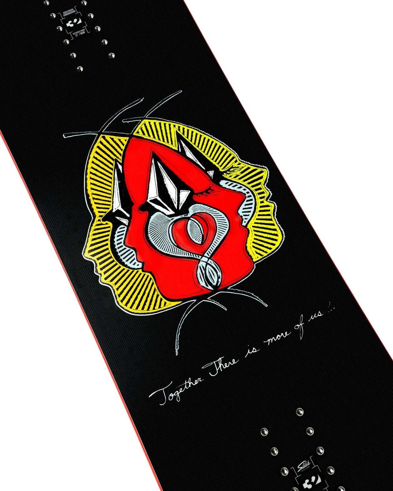 ThirtyTwo Volcom Cosm zwart-groen, detail topsheet met embleem