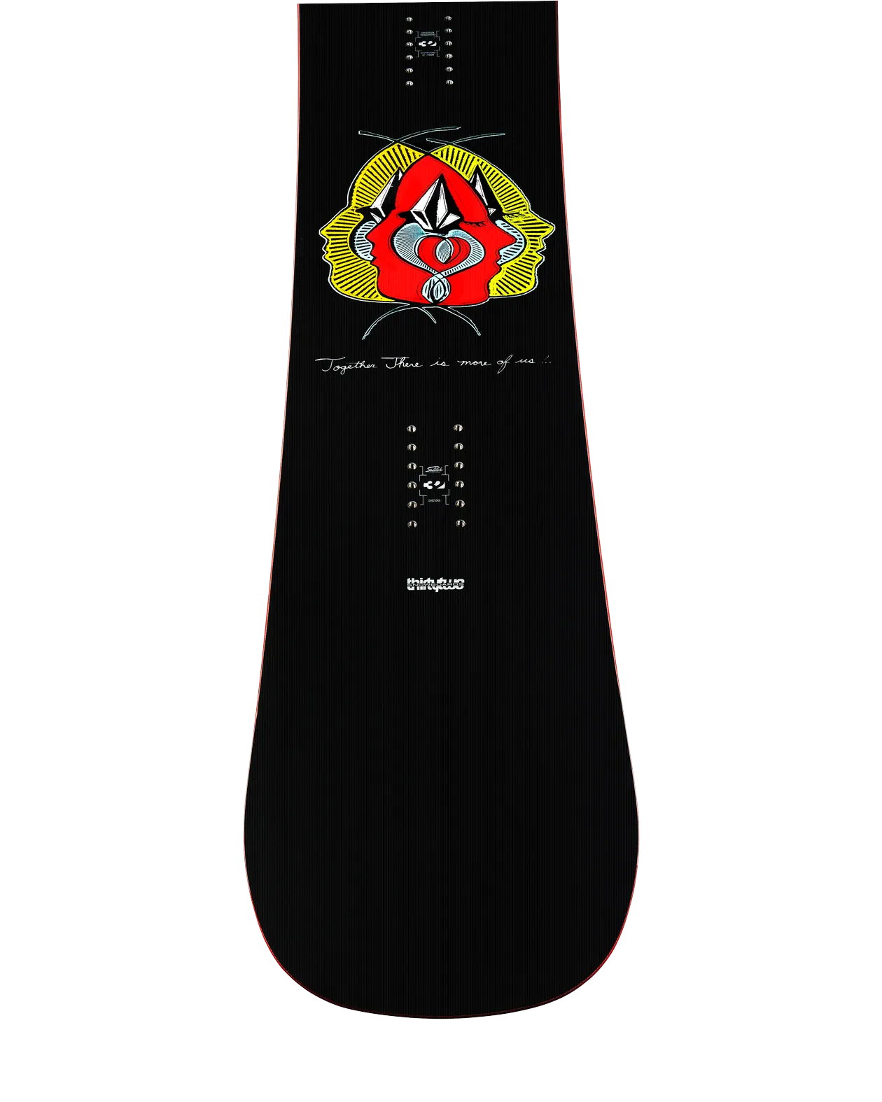 ThirtyTwo Volcom Cosm zwart-groen, detail topsheet in het midden