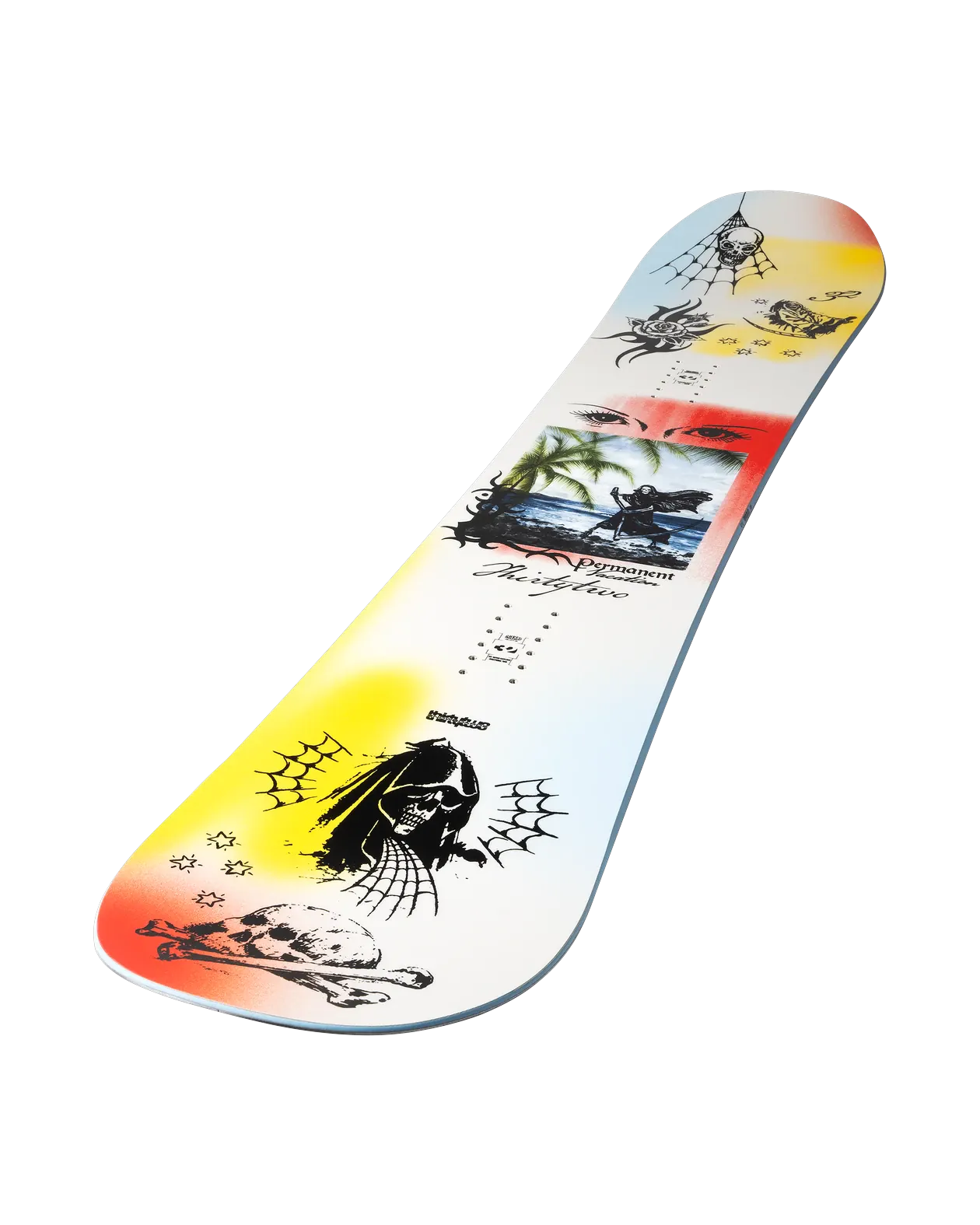 ThirtyTwo Permanent Vacation wit-blauw, topsheet schuin van boven