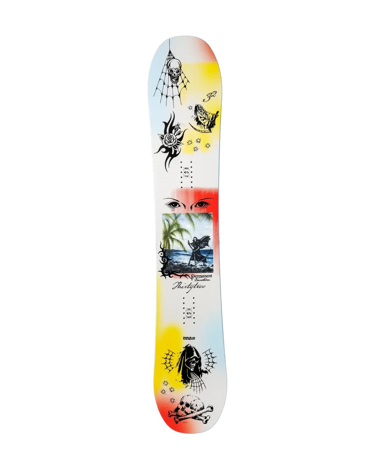 ThirtyTwo Permanent Vacation wit-blauw, topsheet volledig