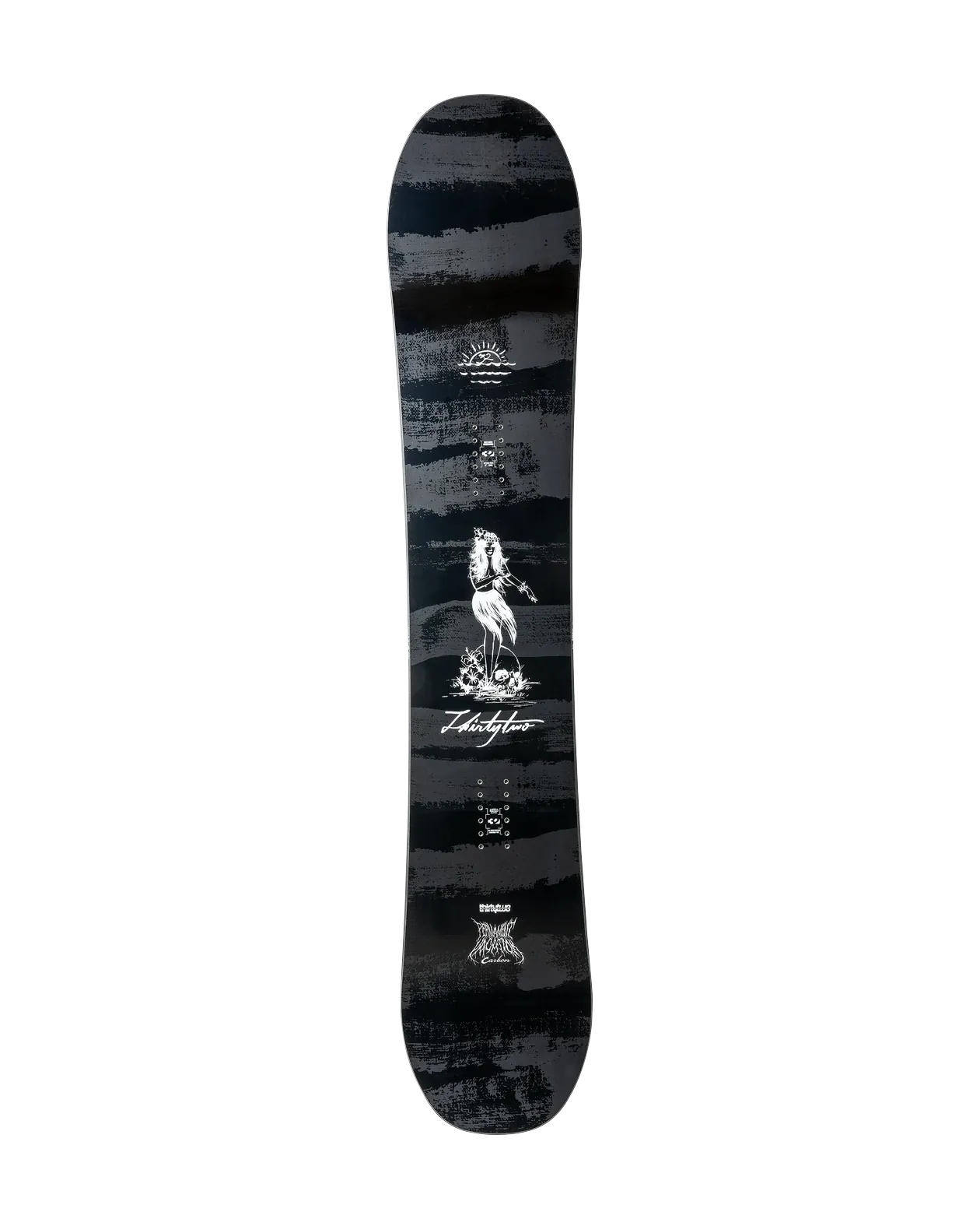 ThirtyTwo Permanent Vacation Carbon zwart-wit, topsheet volledig