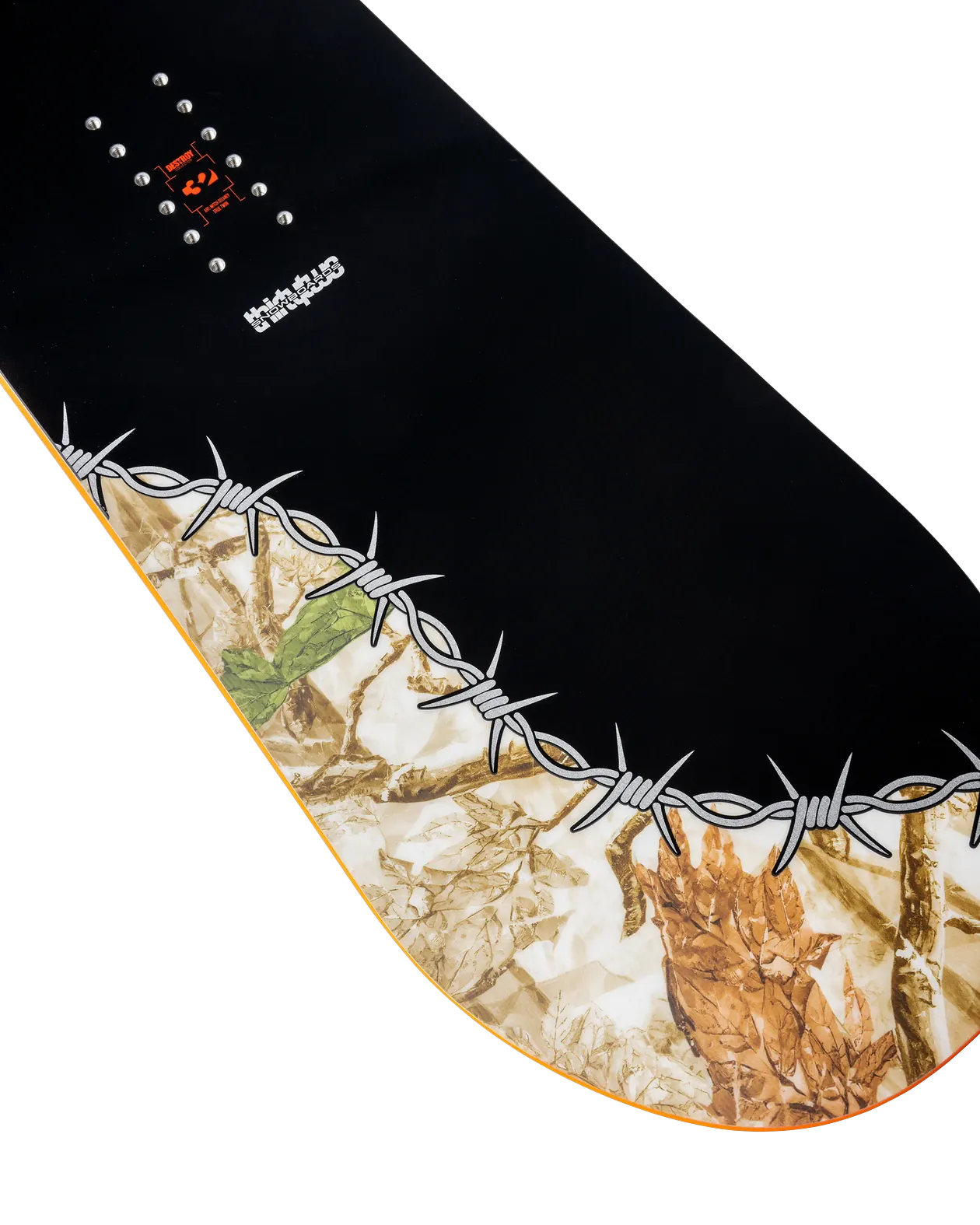 ThirtyTwo T32M zwart-wit, detail topsheet met logo