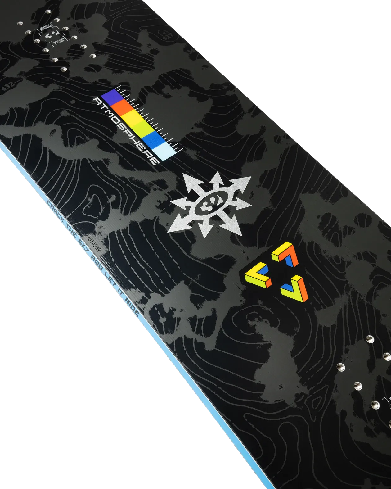 ThirtyTwo Atmosphere grijs-zwart, detail topsheet met logo