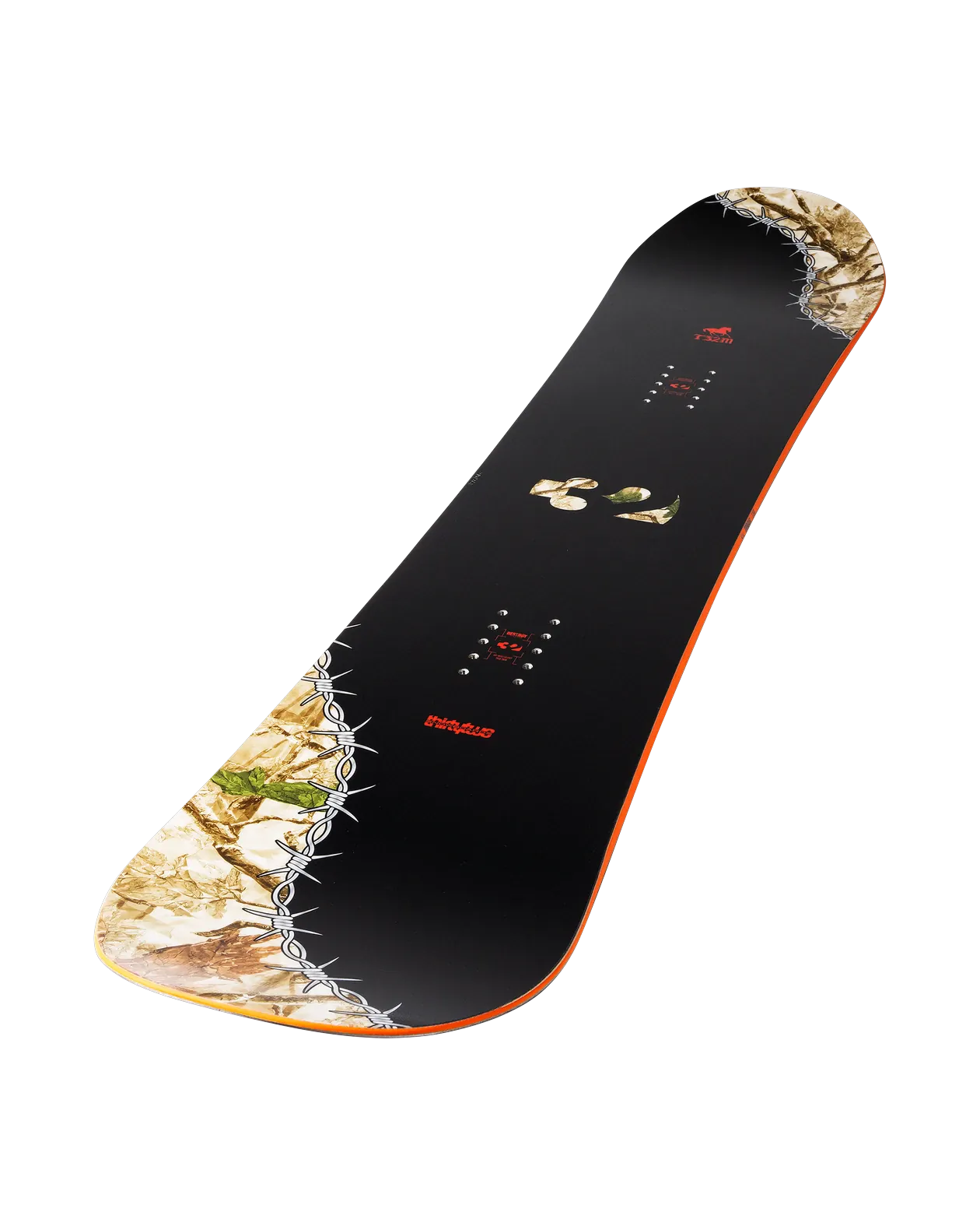 ThirtyTwo T32M Youth zwart-oranje, topsheet schuin van boven