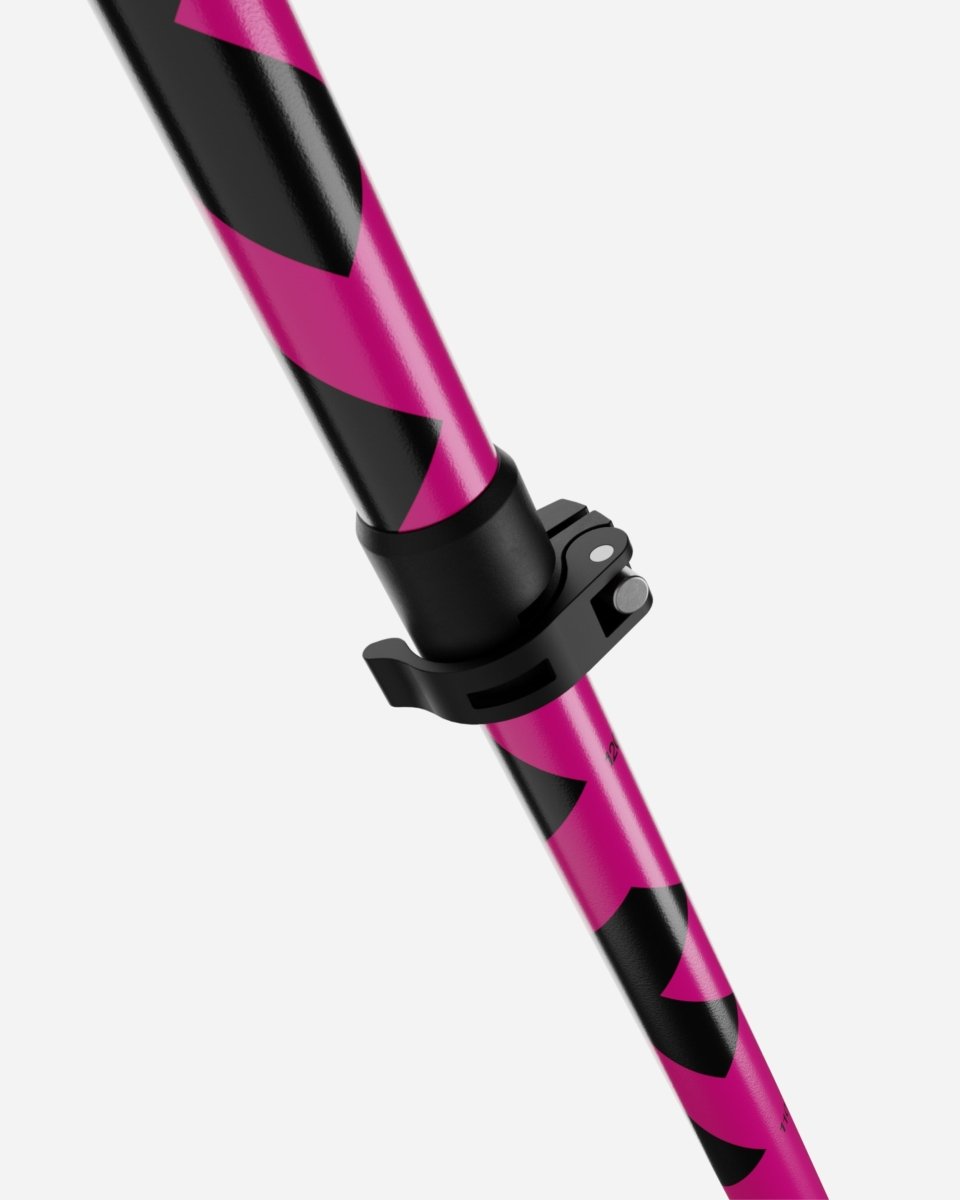Black Crows Sector Poles roze, detailfoto van de klemsluiting op de schacht