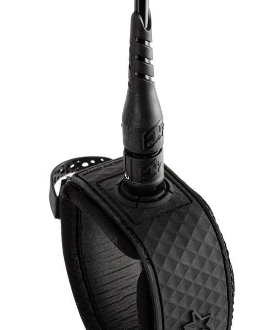 Creatures Longboard Ankle Leash 9 voet zwart - detail swivel - GearFreak