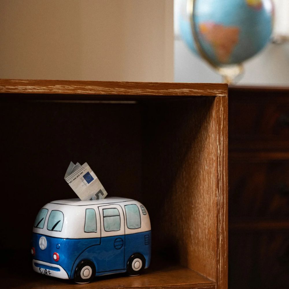 Devoted - Surf Van Piggy Bank - Blue - GearFreak