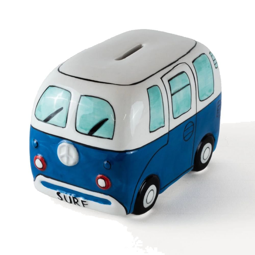 Devoted - Surf Van Piggy Bank - Blue - GearFreak