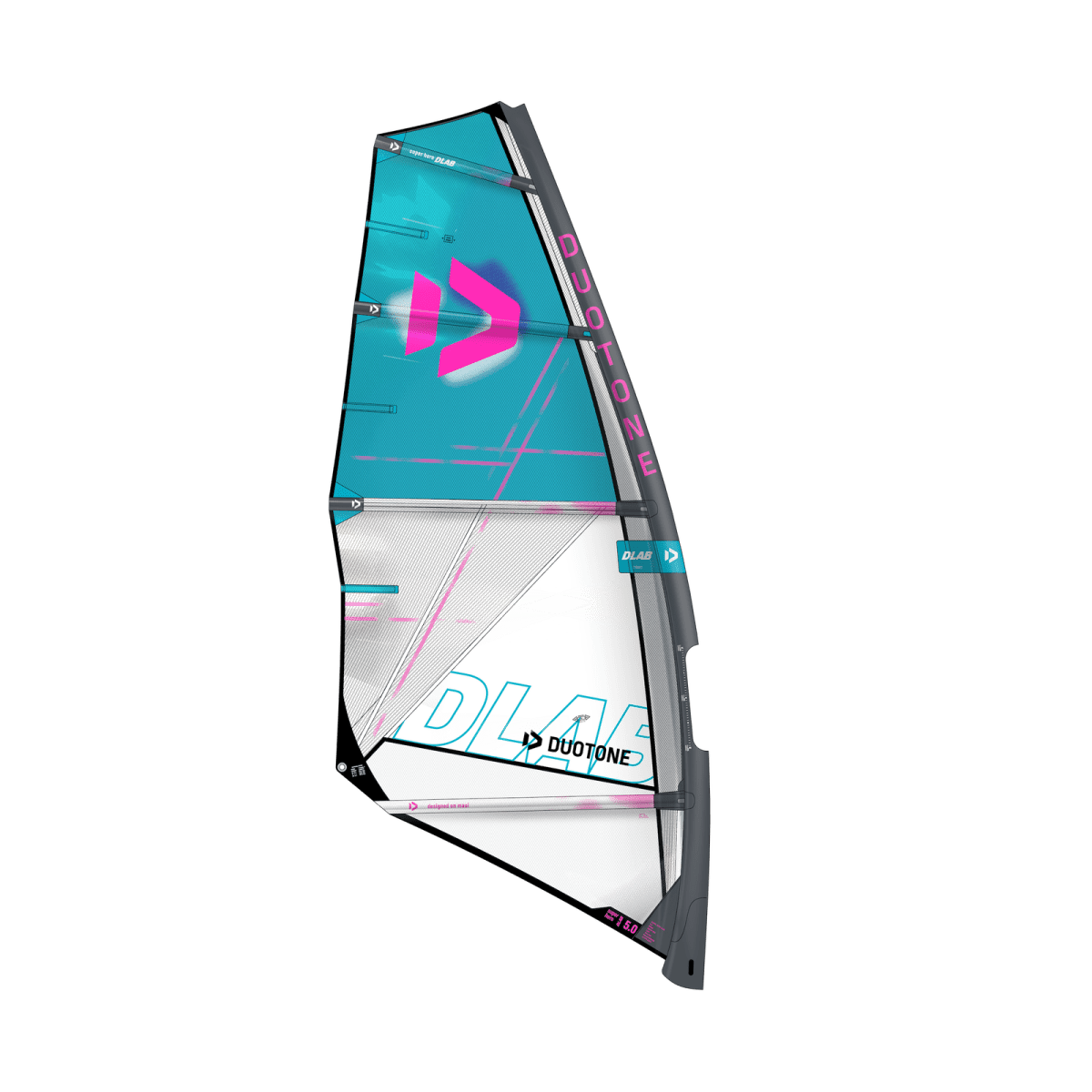 Duotone Super_Hero D/LAB 2026 wave zeil Turquoise/White