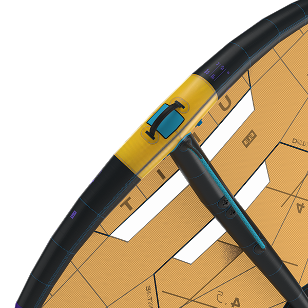 Duotone Unit SLS 2026: Aluula Gold L1-paneel in leading edge en strut