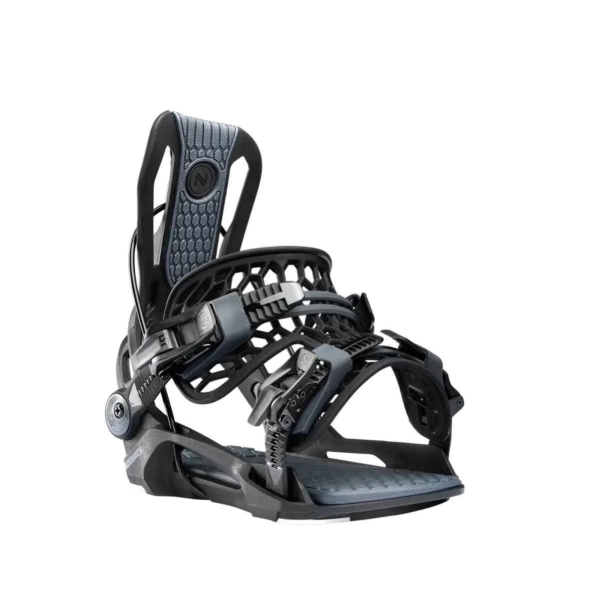 Flow Fenix Black, driekwart vooraanzicht met neergeklapte highback