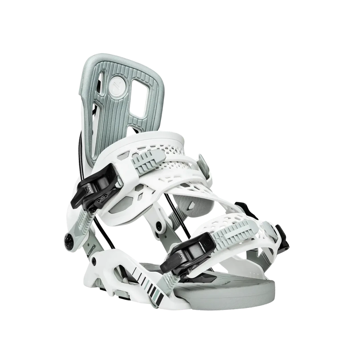 Flow Fuse Hybrid White, driekwart vooraanzicht met neergeklapte highback