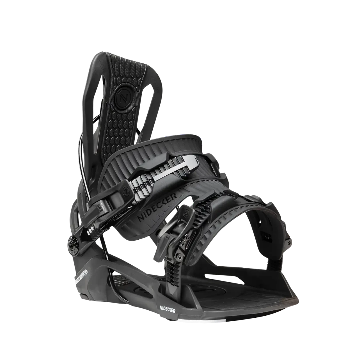Flow Nexus Black, driekwart vooraanzicht met neergeklapte highback
