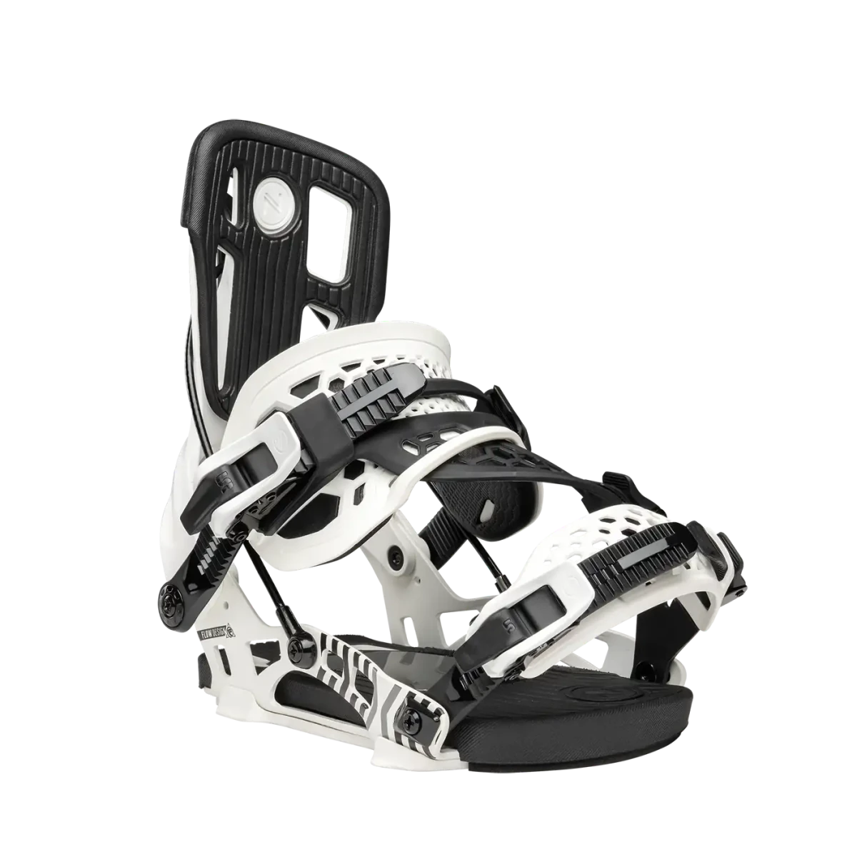 Flow NX2 Hybrid White, driekwart vooraanzicht met neergeklapte highback
