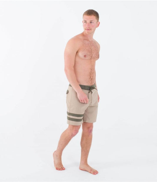 Hurley - Block Party 18" Boardshort | Khaki - 28 - GearFreak
