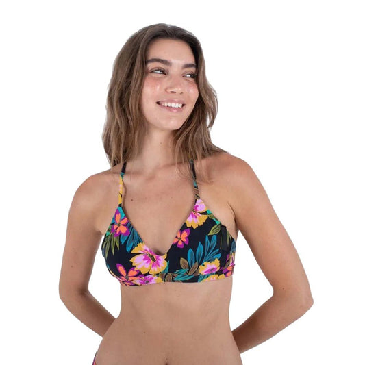 Hurley - Fiji Fantasy Adjustable Bikini Top | Floral Print - S - GearFreak