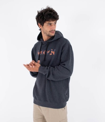 Hurley - Fleece Top Printing Press Money Hood | Black - S - GearFreak