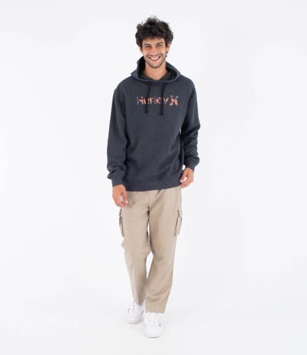Hurley - Fleece Top Printing Press Money Hood | Black - S - GearFreak