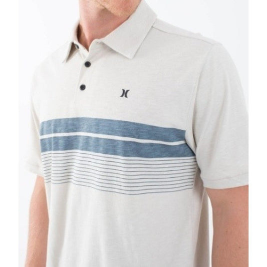 Hurley - Hurley Printed Striple Slub Polo | Bone - GearFreak