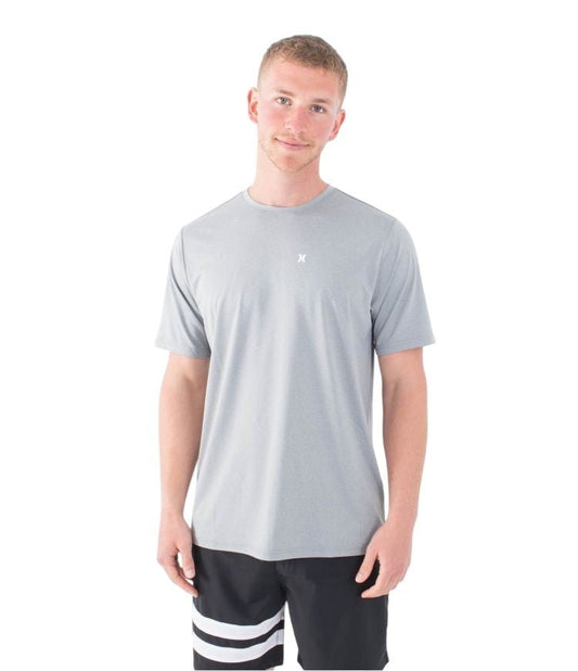 Hurley - Lycra Everyday UPF Hybrid Short Sleeve | Black Palm - S - GearFreak