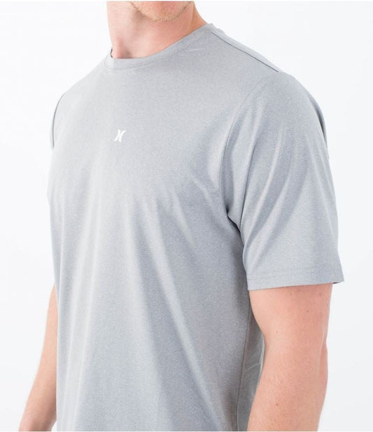 Hurley - Lycra Everyday UPF Hybrid Short Sleeve | Black Palm - S - GearFreak