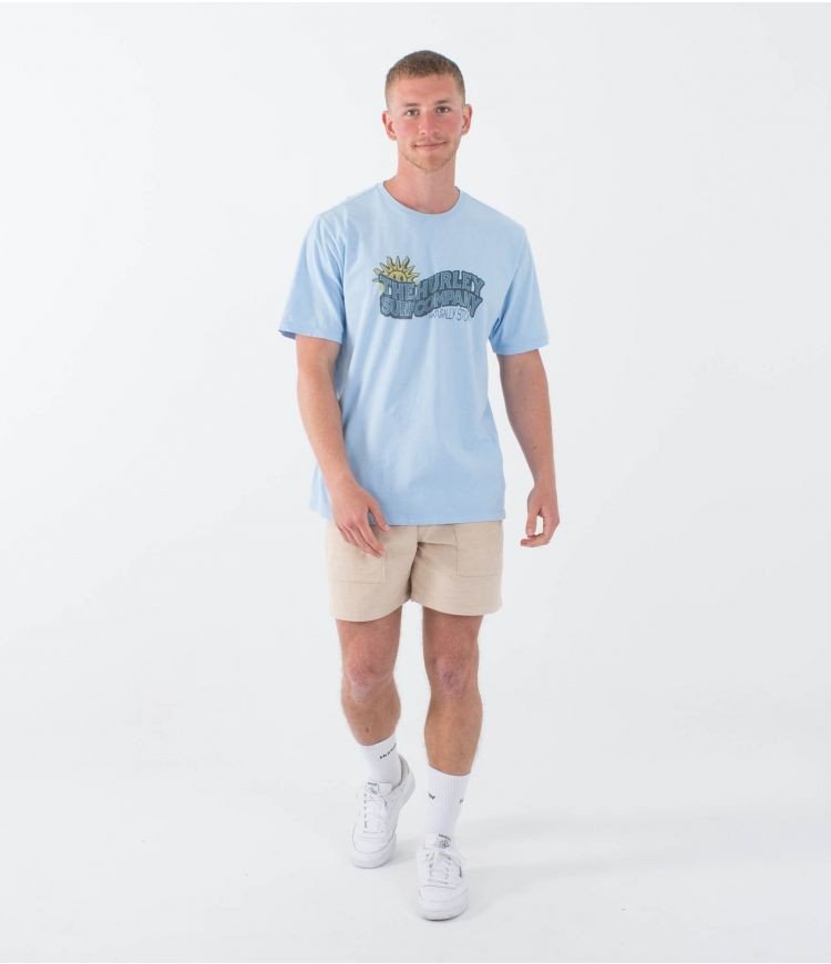 Hurley - Naturally Stoked T-Shirt | Eiffel Blue - S - GearFreak