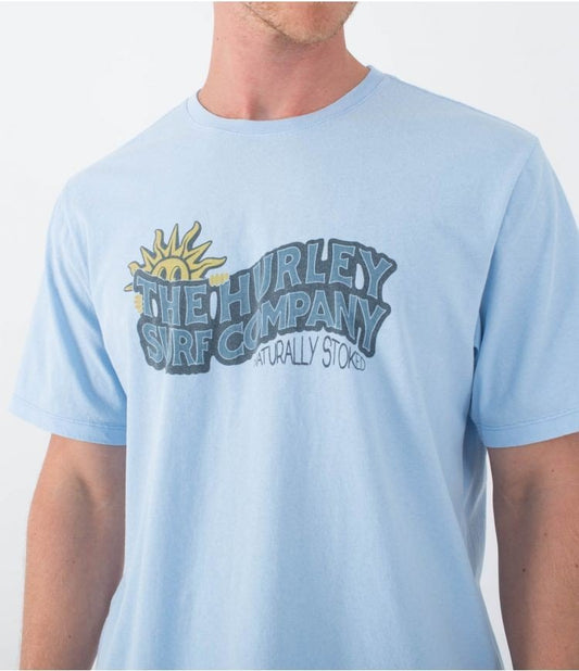 Hurley - Naturally Stoked T-Shirt | Eiffel Blue - S - GearFreak