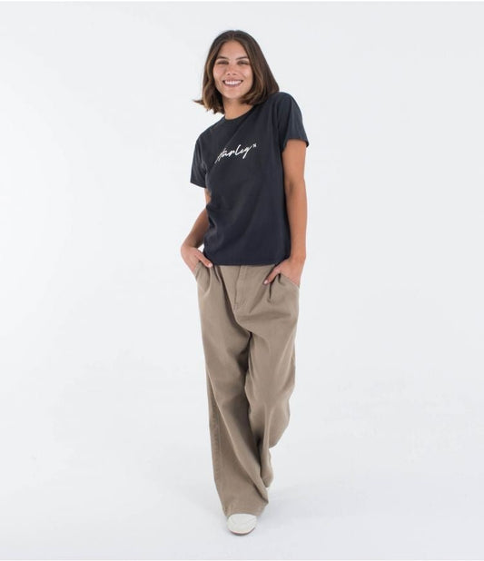 Hurley - Organic Script Only T-Shirt | Black - S - GearFreak