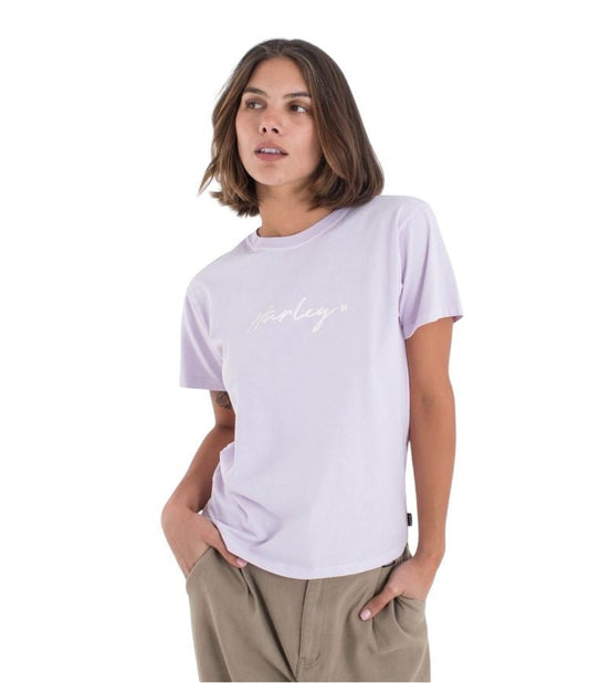 Hurley - Organic Script Only T-Shirt | Lavander Fog - S - GearFreak