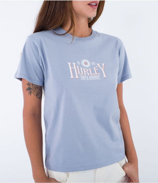Hurley - Organic Surf & Sunshine T-Shirt | Blue Blizzard - XS - GearFreak