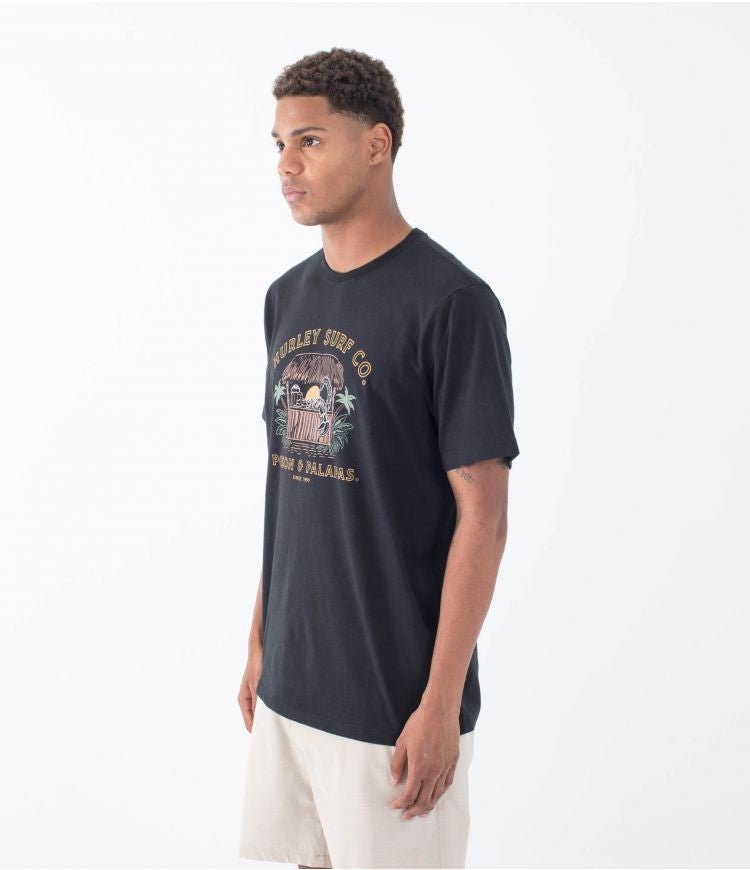 Hurley - Poison And Palapas Slub T-Shirt | Black - S - GearFreak