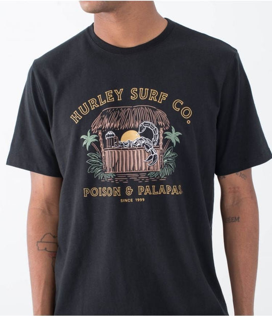 Hurley - Poison And Palapas Slub T-Shirt | Black - S - GearFreak