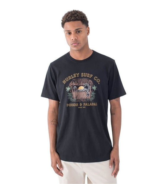 Hurley - Poison And Palapas Slub T-Shirt | Black - S - GearFreak