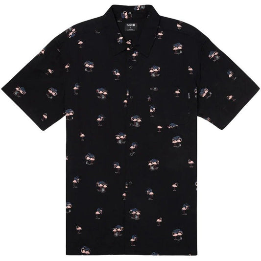 Hurley - Rincon Short Sleeve Shirt | Black Tonal - M - GearFreak