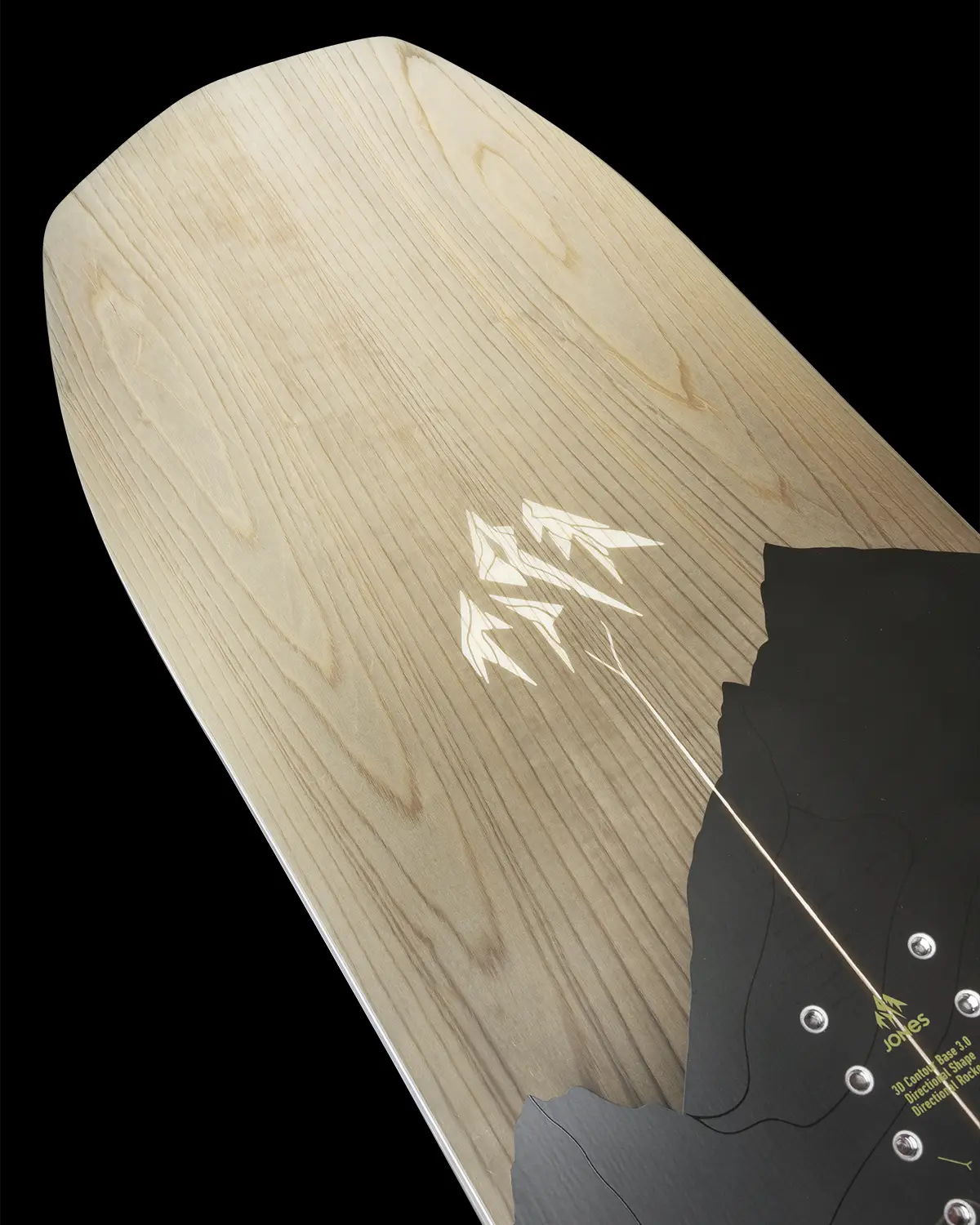Jones Ash Wood Veneer-topsheet op de nose van de Flagship